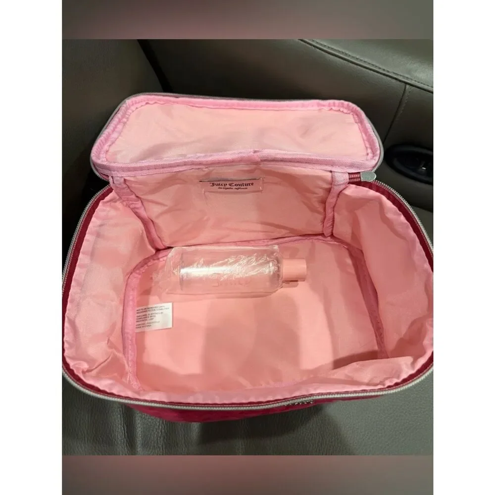 Juicy Couture Pink Quilted Heart Cosmetic Case
